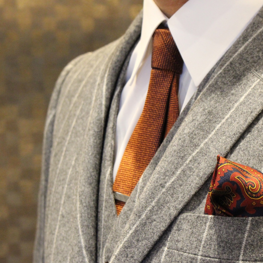 FAIRFAX2017秋冬新作ネクタイでオシャレなスーツスタイル