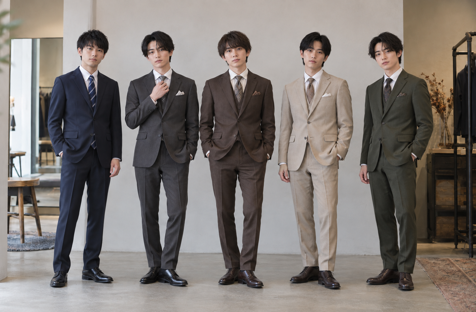 成人式スーツの色比較