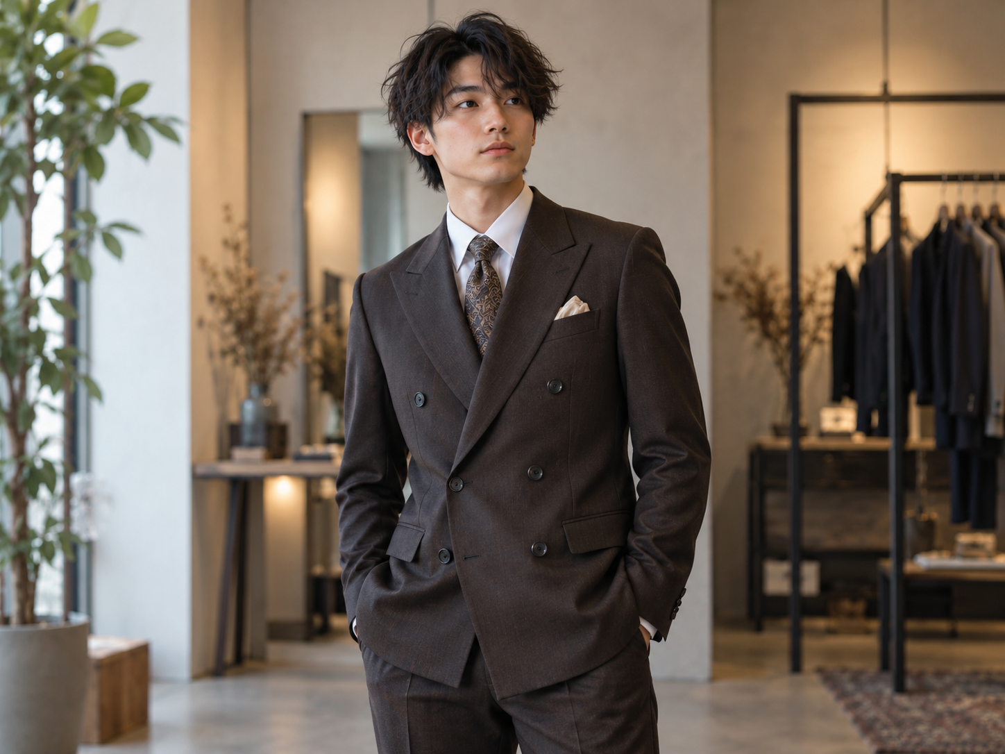成人式のダブルスーツ