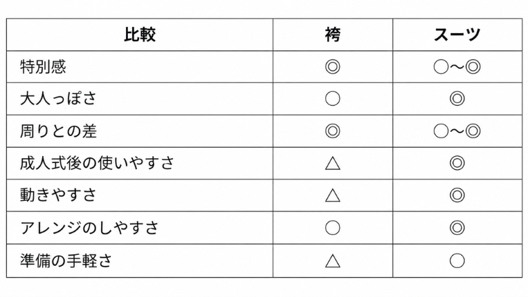 成人式 袴 スーツ どっち 比較
